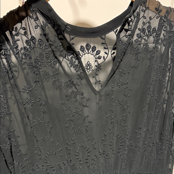 J. Crew Elegant Black Lace Midi Dress long sleeve slip feminine 16 - Picture 7 of 7